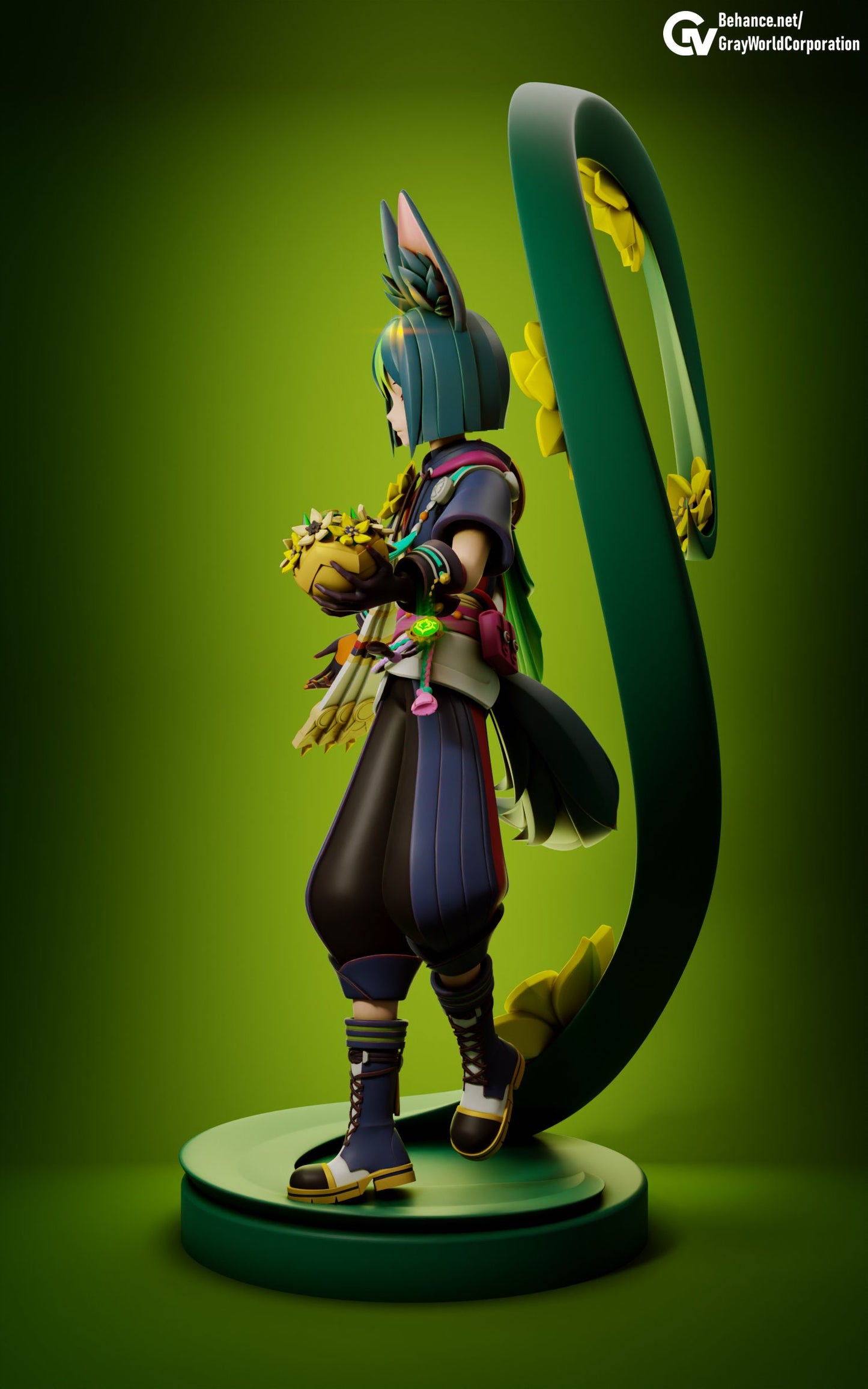 Tignari | Resin Garage Kit Sculpture Anime Video Game Fan Art Statue | Gray World Corporation