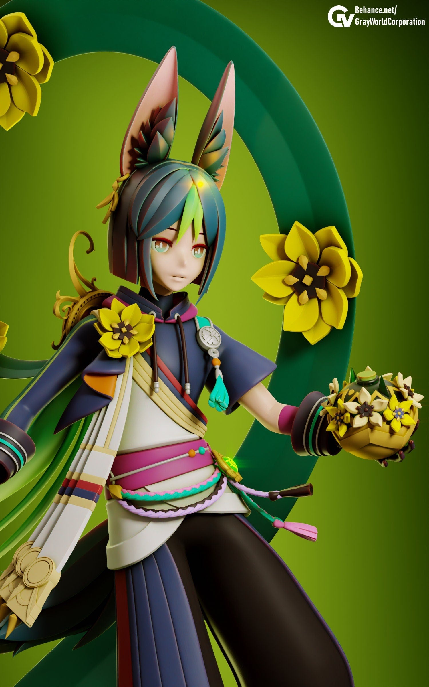 Tignari | Resin Garage Kit Sculpture Anime Video Game Fan Art Statue | Gray World Corporation