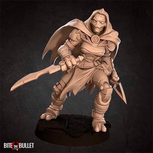 Warforged Rogue | TABLETOP SCALE | D&D TTRPG Miniature | Bite the Bullet | Unpainted, Unplated Resin 8k