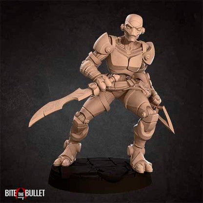 Warforged Rogue | TABLETOP SCALE | D&D TTRPG Miniature | Bite the Bullet | Unpainted, Unplated Resin 8k