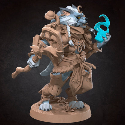 Werewolf Druid | TABLETOP SCALE | D&D TTRPG Miniature | Bite the Bullet | Unpainted, Unplated Resin 8k