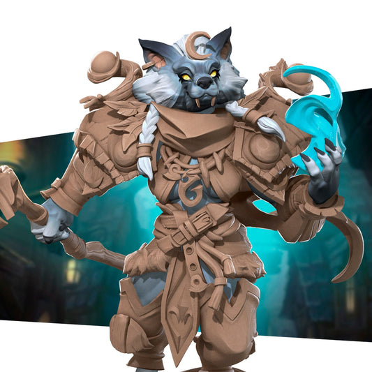 Werewolf Druid | TABLETOP SCALE | D&D TTRPG Miniature | Bite the Bullet | Unpainted, Unplated Resin 8k