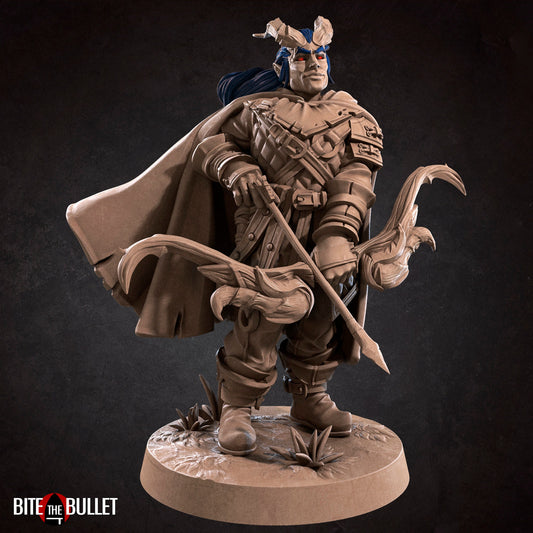 Tiefling Ranger | TABLETOP SCALE | D&D TTRPG Miniature | Bite the Bullet | Unpainted, Unplated Resin 8k