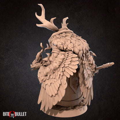 Moon Elf Hero Druid, Teladrius | TABLETOP SCALE | D&D TTRPG Miniature | Bite the Bullet | Unpainted, Unplated Resin 8k