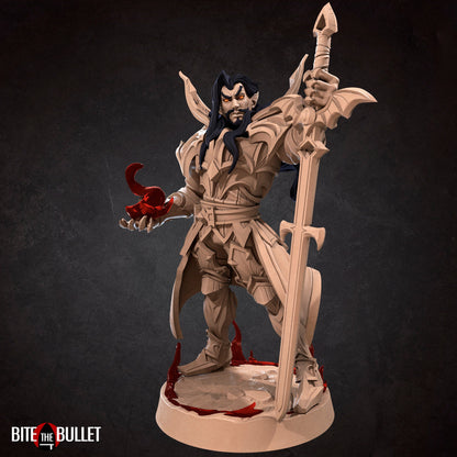 Vampire Knight | TABLETOP SCALE | D&D TTRPG Miniature | Bite the Bullet | Unpainted, Unplated Resin 8k