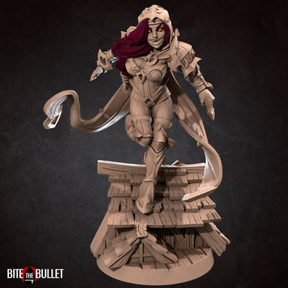 Vampire Rogue | TABLETOP SCALE | D&D TTRPG Miniature | Bite the Bullet | Unpainted, Unplated Resin 8k