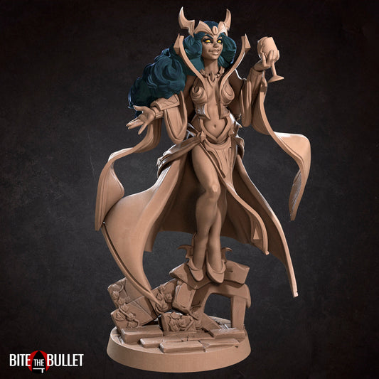 Vampire Sorceress | TABLETOP SCALE | D&D TTRPG Miniature | Bite the Bullet | Unpainted, Unplated Resin 8k