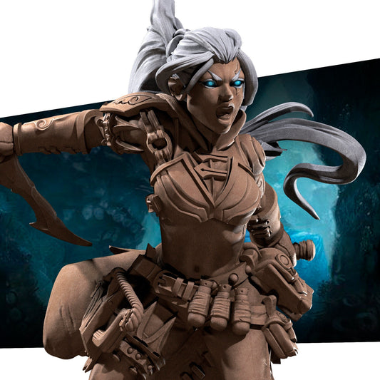 Genasi Ranger | TABLETOP SCALE | TTRPG Miniature | Bite the Bullet | Unpainted, Unplated Resin 8k