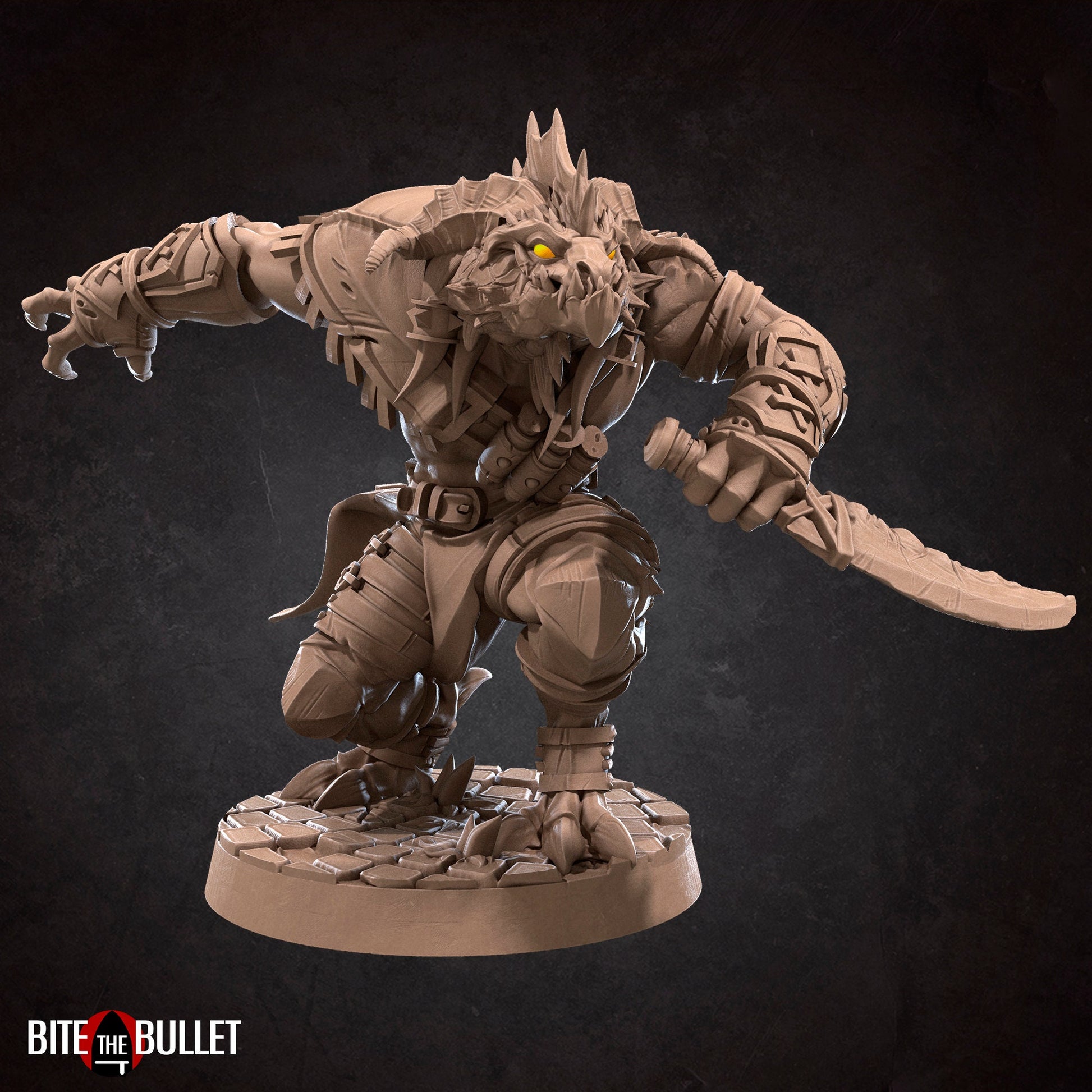 Dragonborn Rogue | TABLETOP SCALE | TTRPG Miniature | Bite the Bullet | Unpainted, Unplated Resin 8k