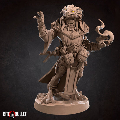 Dragonborn Wizard | TABLETOP SCALE | D&D TTRPG Miniature | Bite the Bullet