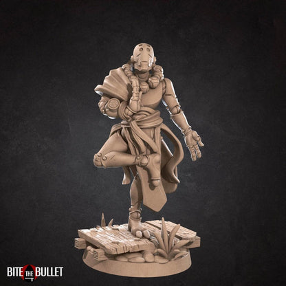 Warforged Monk | TABLETOP SCALE | D&D TTRPG Miniature | Bite the Bullet | Unpainted, Unplated Resin 8k