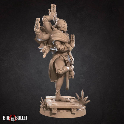 Warforged Monk | TABLETOP SCALE | D&D TTRPG Miniature | Bite the Bullet | Unpainted, Unplated Resin 8k