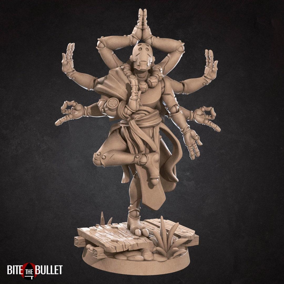 Warforged Monk | TABLETOP SCALE | D&D TTRPG Miniature | Bite the Bullet | Unpainted, Unplated Resin 8k