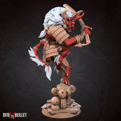 Oni Samurai | TABLETOP SCALE | D&D TTRPG Miniature | Bite the Bullet