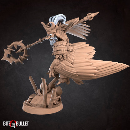 Tengu | TABLETOP SCALE | D&D TTRPG Miniature | Bite the Bullet | Unpainted, Unplated Resin 8k