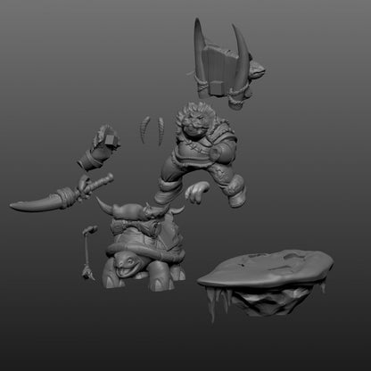 Walrus Warrior | TABLETOP SCALE | D&D TTRPG Miniature | Bite the Bullet | Unpainted, Unplated Resin 8k