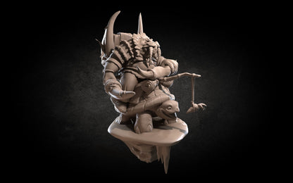 Walrus Warrior | TABLETOP SCALE | D&D TTRPG Miniature | Bite the Bullet | Unpainted, Unplated Resin 8k