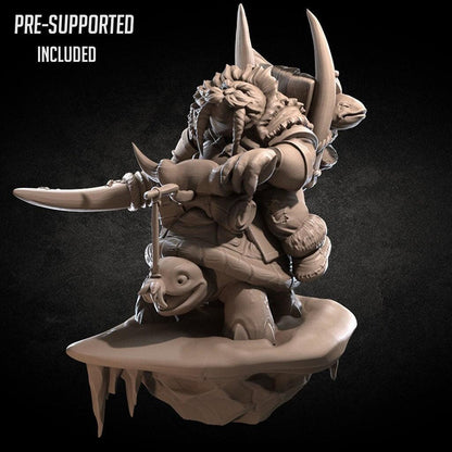Walrus Warrior | TABLETOP SCALE | D&D TTRPG Miniature | Bite the Bullet | Unpainted, Unplated Resin 8k