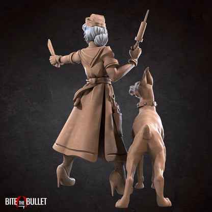 Exxotic Emilia Battle Medic | Pinup SFW NSFW Model Miniature | Bite the Bullet