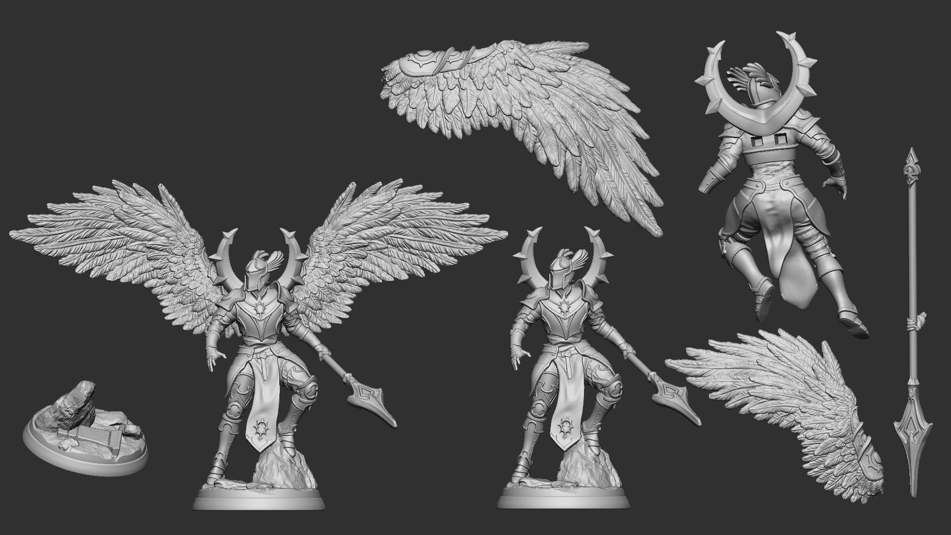 Celestial Knights | TABLETOP SCALE | TTRPG Miniature | White Werewolf Tavern