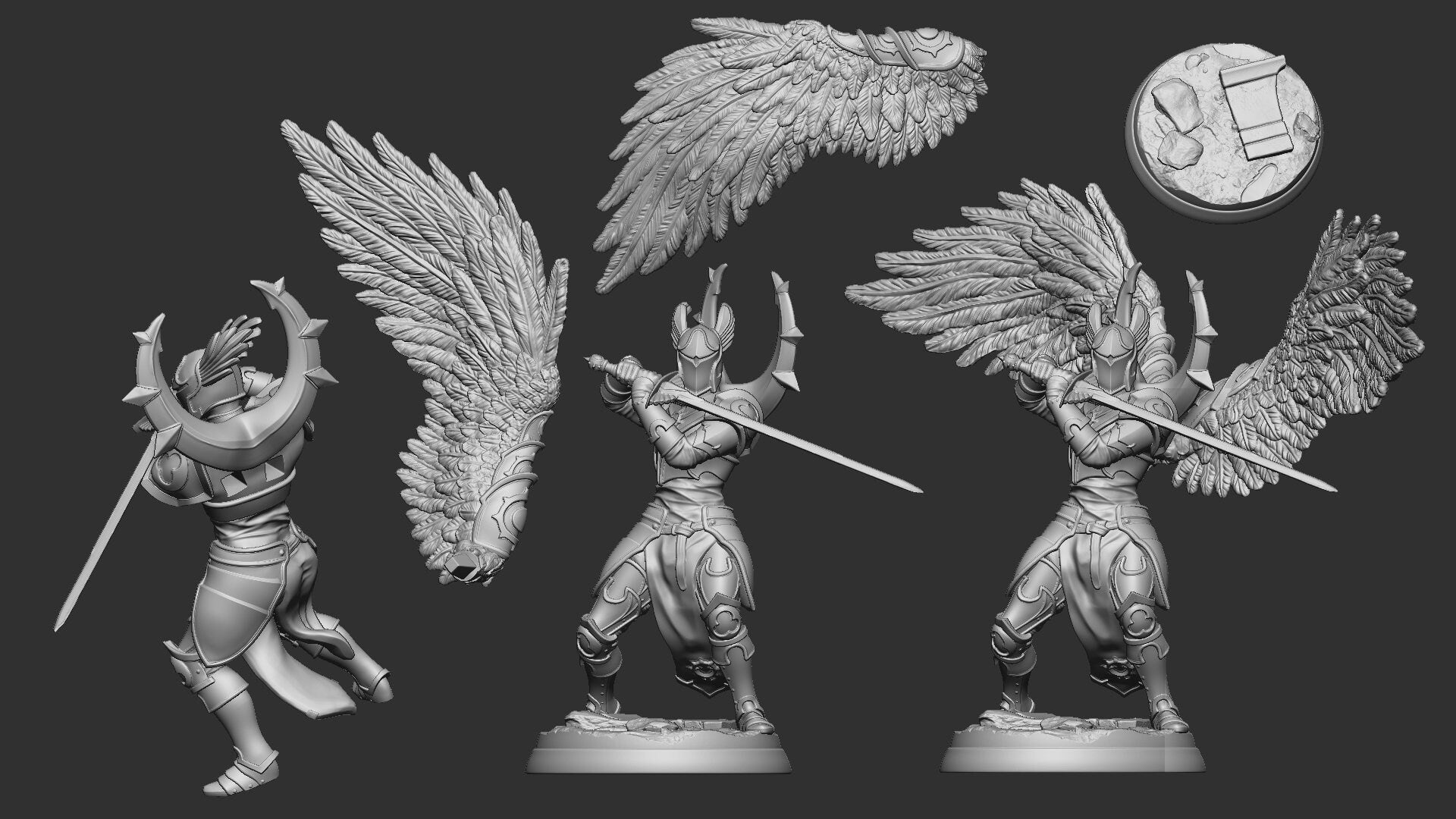 Celestial Knights | TABLETOP SCALE | TTRPG Miniature | White Werewolf Tavern