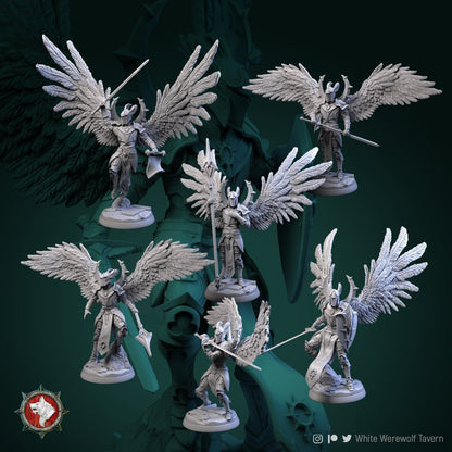 Celestial Knights | TABLETOP SCALE | TTRPG Miniature | White Werewolf Tavern