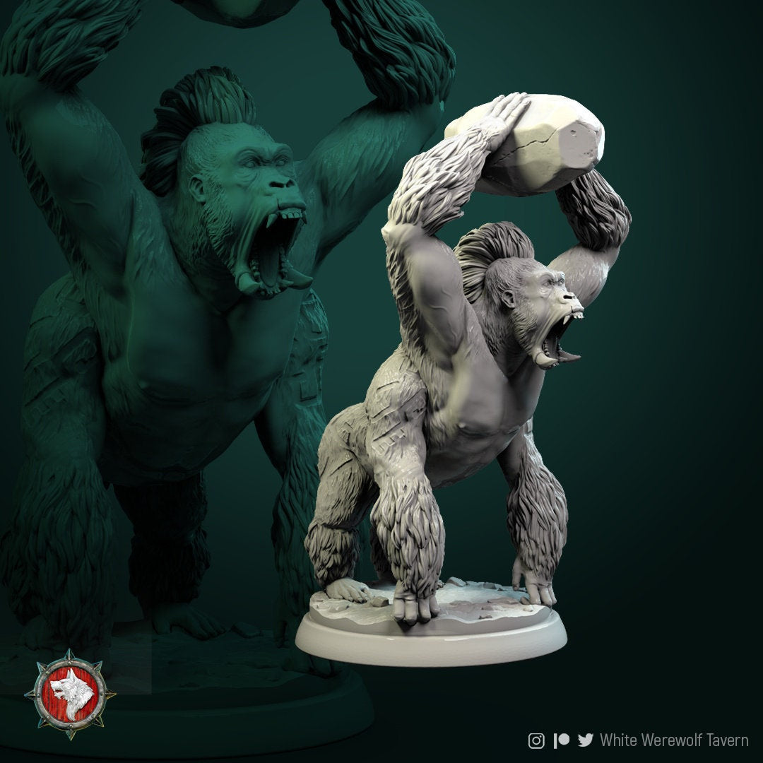 Crushing Monkey Boss | TABLETOP SCALE | TTRPG Miniature | White Werewolf Tavern