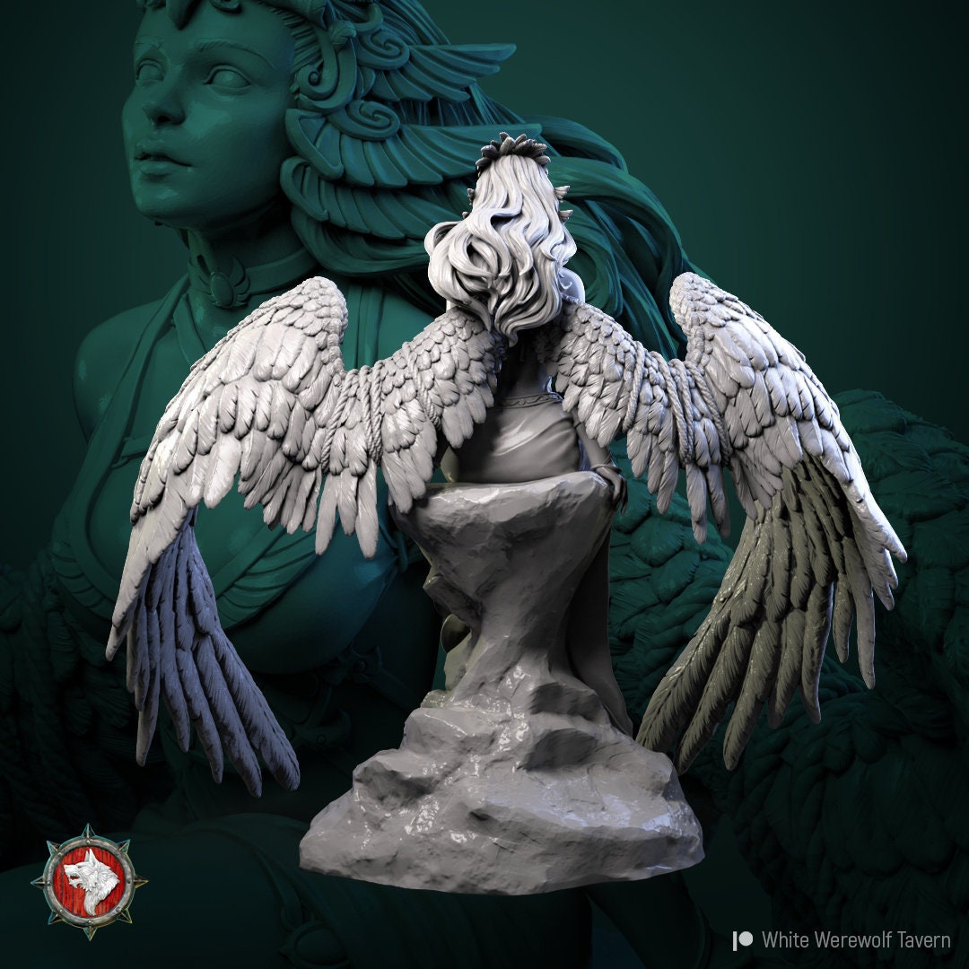 Dark Angel | TTRPG Miniature | White Werewolf Tavern | Unpainted, Unplated Resin 8k