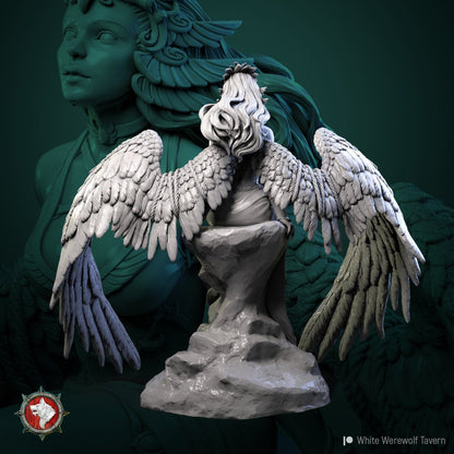 Dark Angel | TTRPG Miniature | White Werewolf Tavern | Unpainted, Unplated Resin 8k