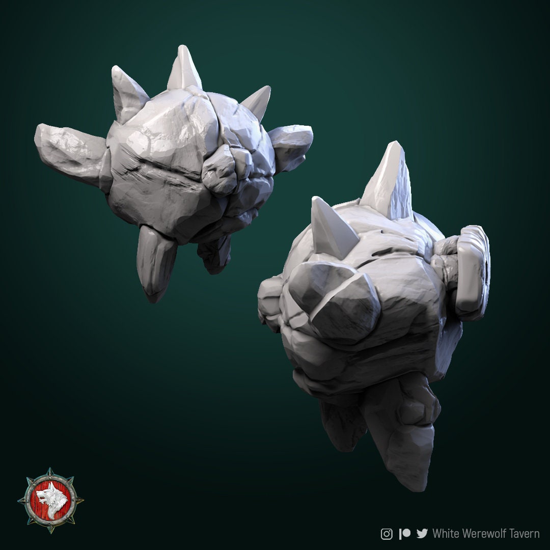 Earth Elemental Little | TABLETOP SCALE | TTRPG Miniature | White Werewolf Tavern