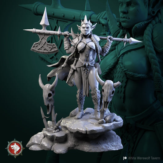 Goblin Queen | TTRPG Miniature | White Werewolf Tavern | Unpainted, Unplated Resin 8k