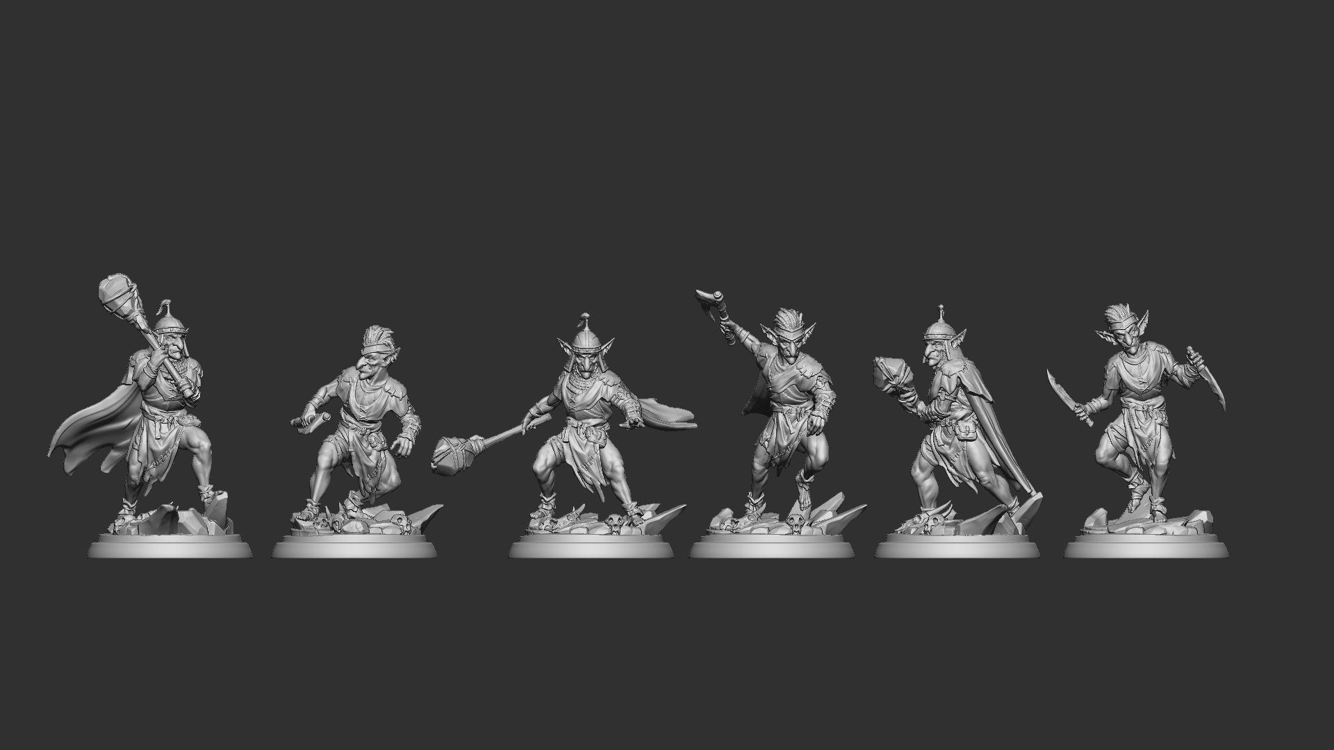 Goblin Warriors | TABLETOP SCALE | TTRPG Miniature | White Werewolf Tavern