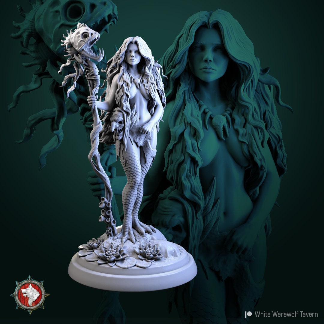 Greta | TTRPG Miniature | White Werewolf Tavern | Unpainted, Unplated Resin 8k