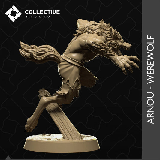Arnou Werewolf | Tabletop Gaming Mini or Display Figure | Collective Studio