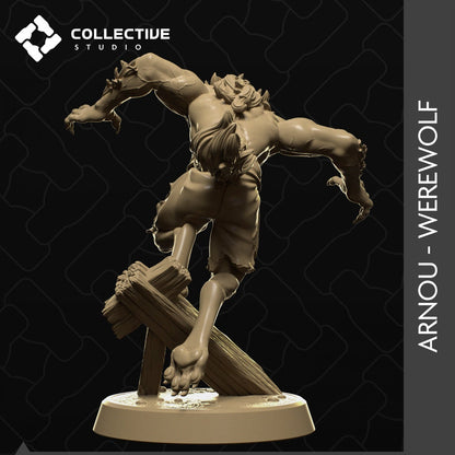 Arnou Werewolf | Tabletop Gaming Mini or Display Figure | Collective Studio