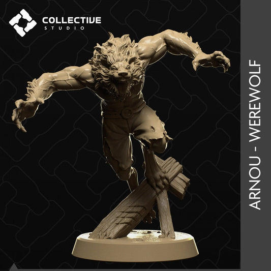 Arnou Werewolf | Tabletop Gaming Mini or Display Figure | Collective Studio