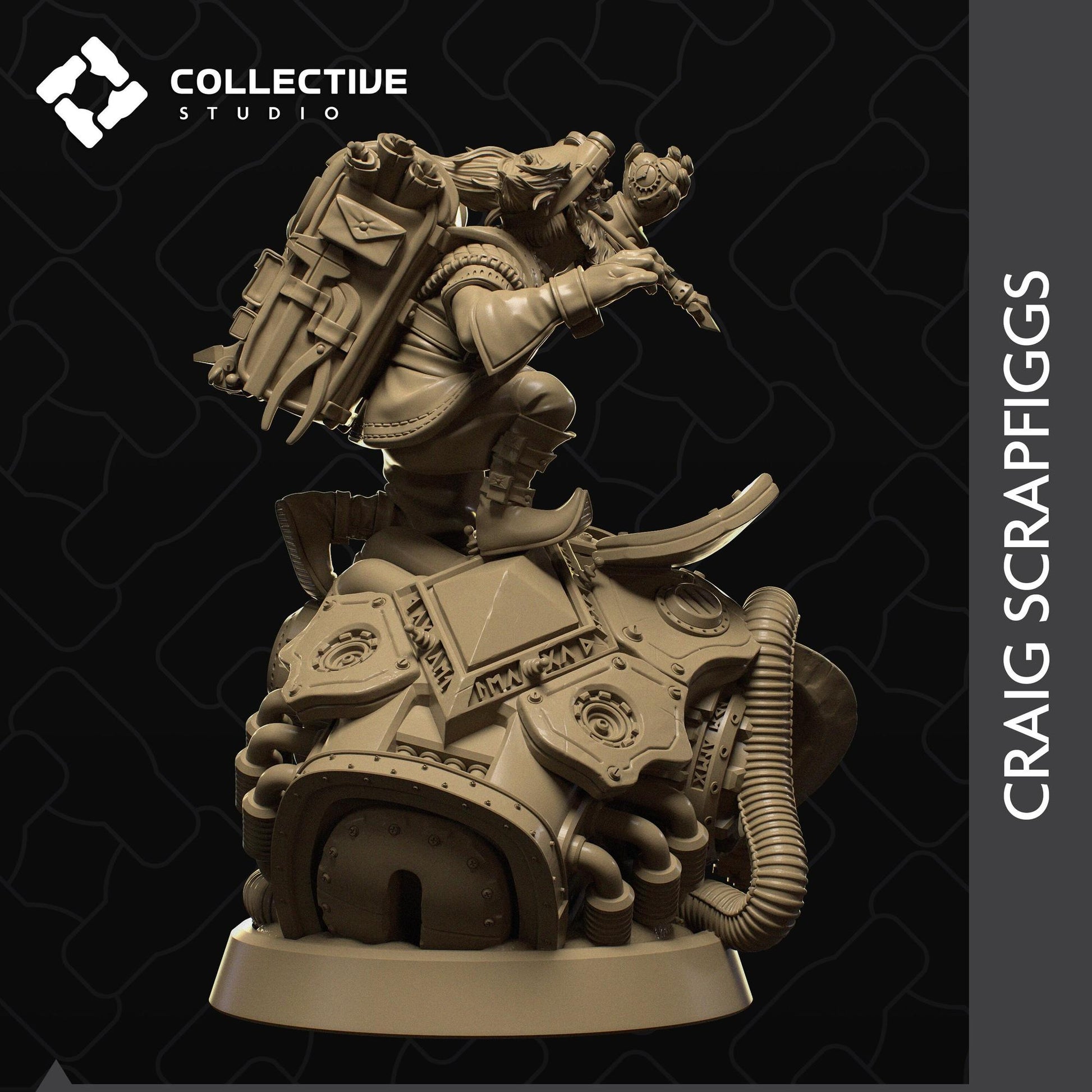 Craig Scrapfiggs, Gnome Artificer | Tabletop Gaming Mini or Display Figure | Collective Studio