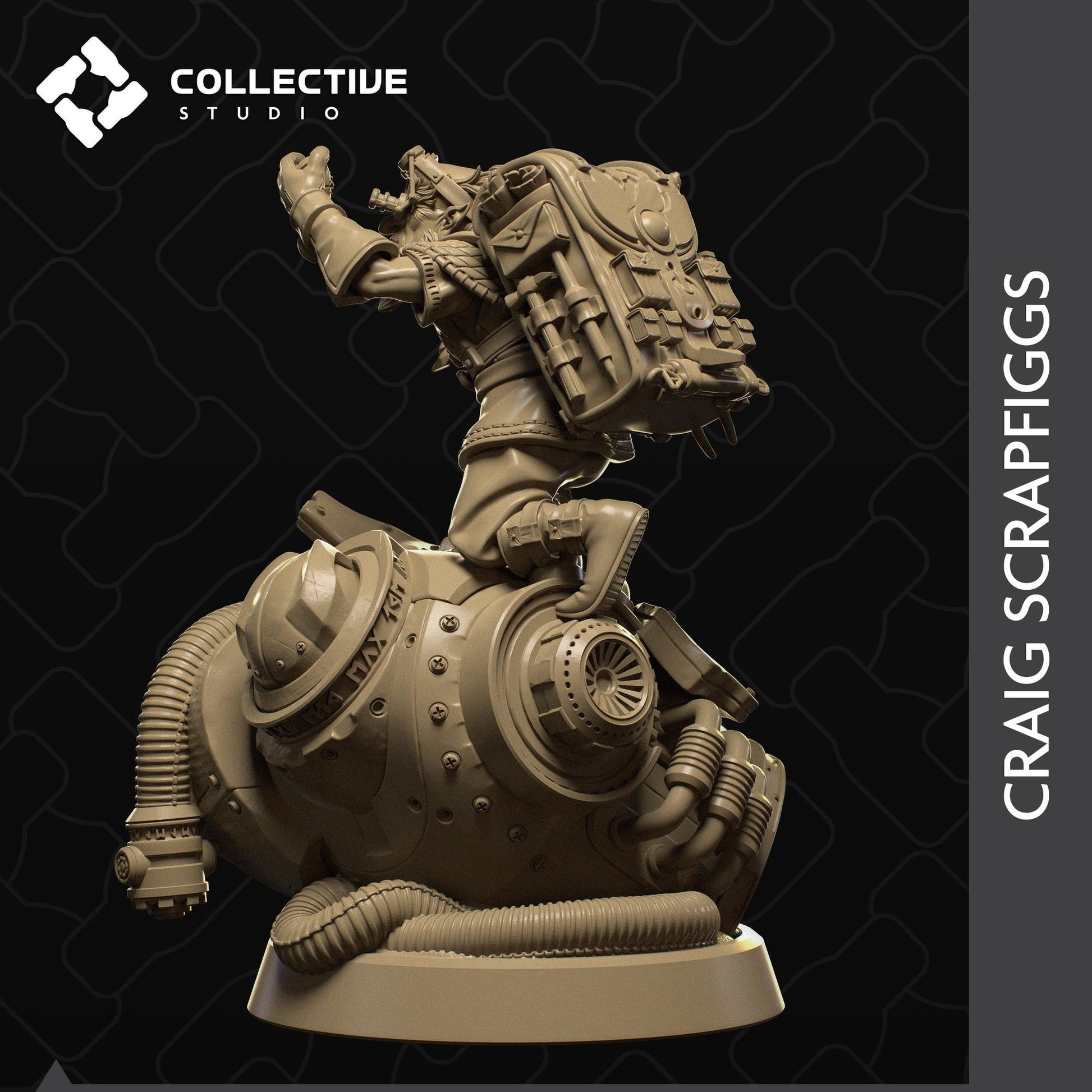 Craig Scrapfiggs, Gnome Artificer | Tabletop Gaming Mini or Display Figure | Collective Studio