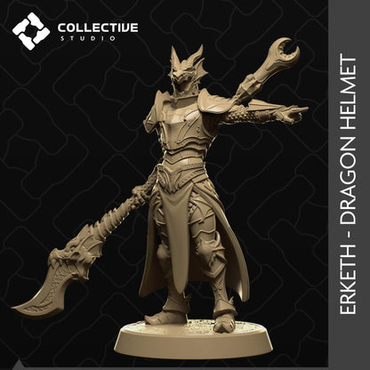 Erketh, Dragon Knight | Tabletop Gaming Mini or Display Figure | Collective Studio