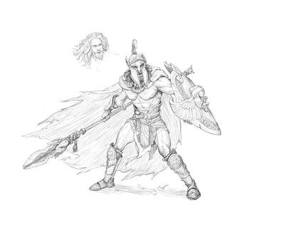 Maraad, Olympian Fighter, Spartan Warrior, Gladiator | Tabletop Gaming Miniature or Display Figure | Collective Studio