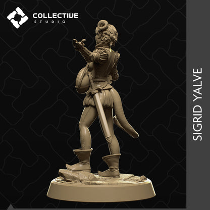 Sigrid Yalve, Tiefling Bard | Tabletop Gaming Mini or Display Figure | Collective Studio