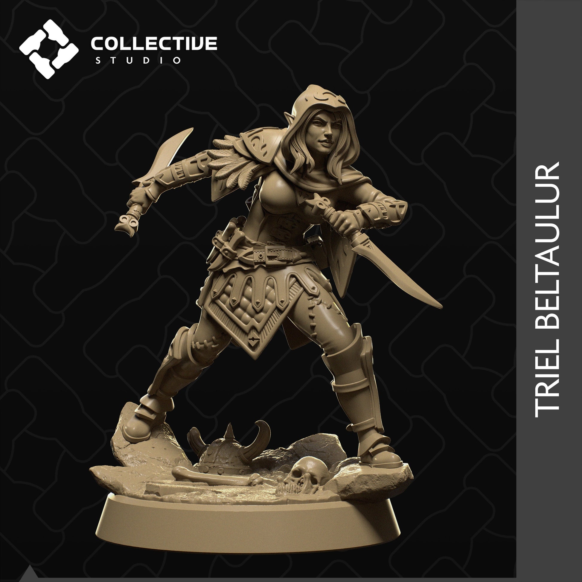 Triel Beltaulur, Elf Rogue Ranger | Tabletop Gaming Mini or Display Figure | Collective Studio