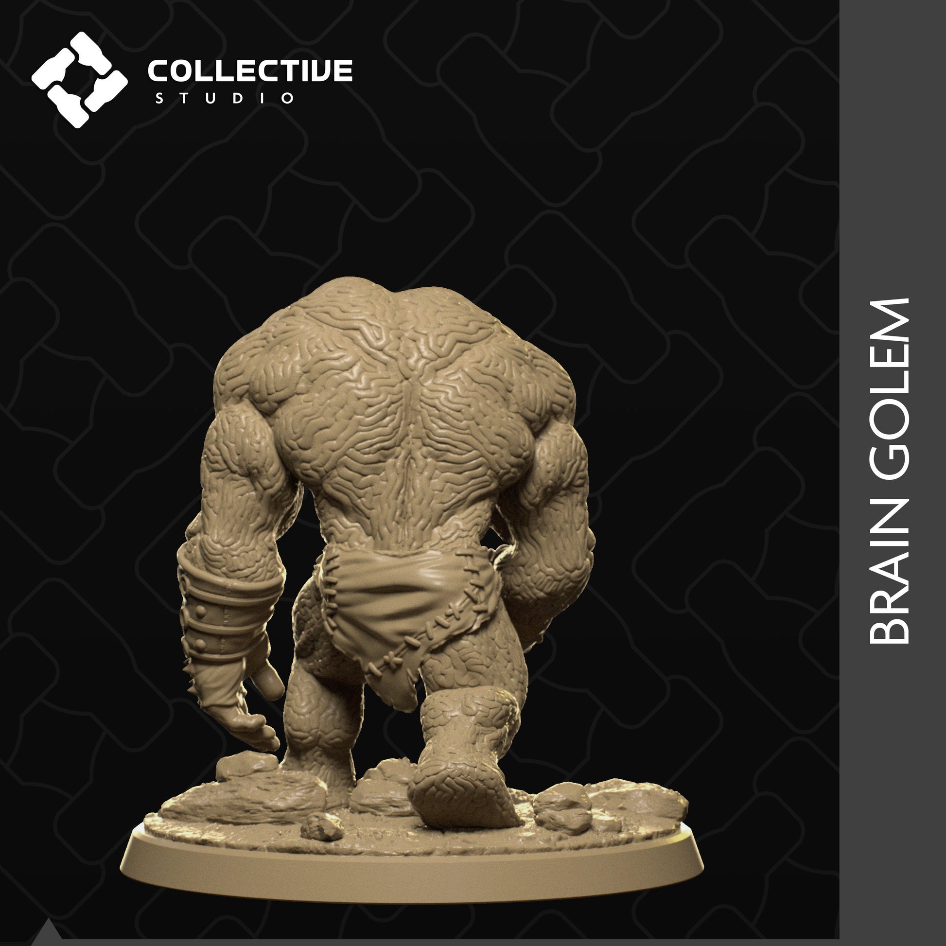 Brain Golem | Tabletop Gaming Mini or Display Figure | Collective Studio