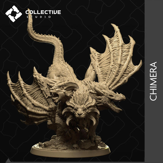 Chimera | D&D Tabletop Gaming Mini or Display Figure | Collective Studio