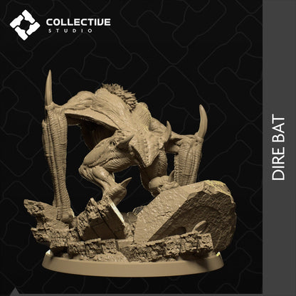 Dire Bat Monster | Tabletop Gaming Mini or Display Figure | Collective Studio