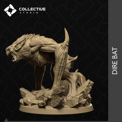 Dire Bat Monster | Tabletop Gaming Mini or Display Figure | Collective Studio