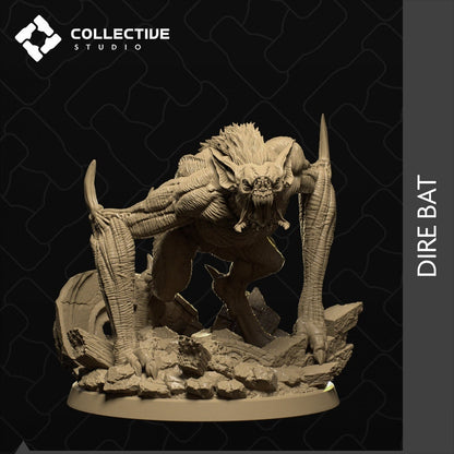 Dire Bat Monster | Tabletop Gaming Mini or Display Figure | Collective Studio