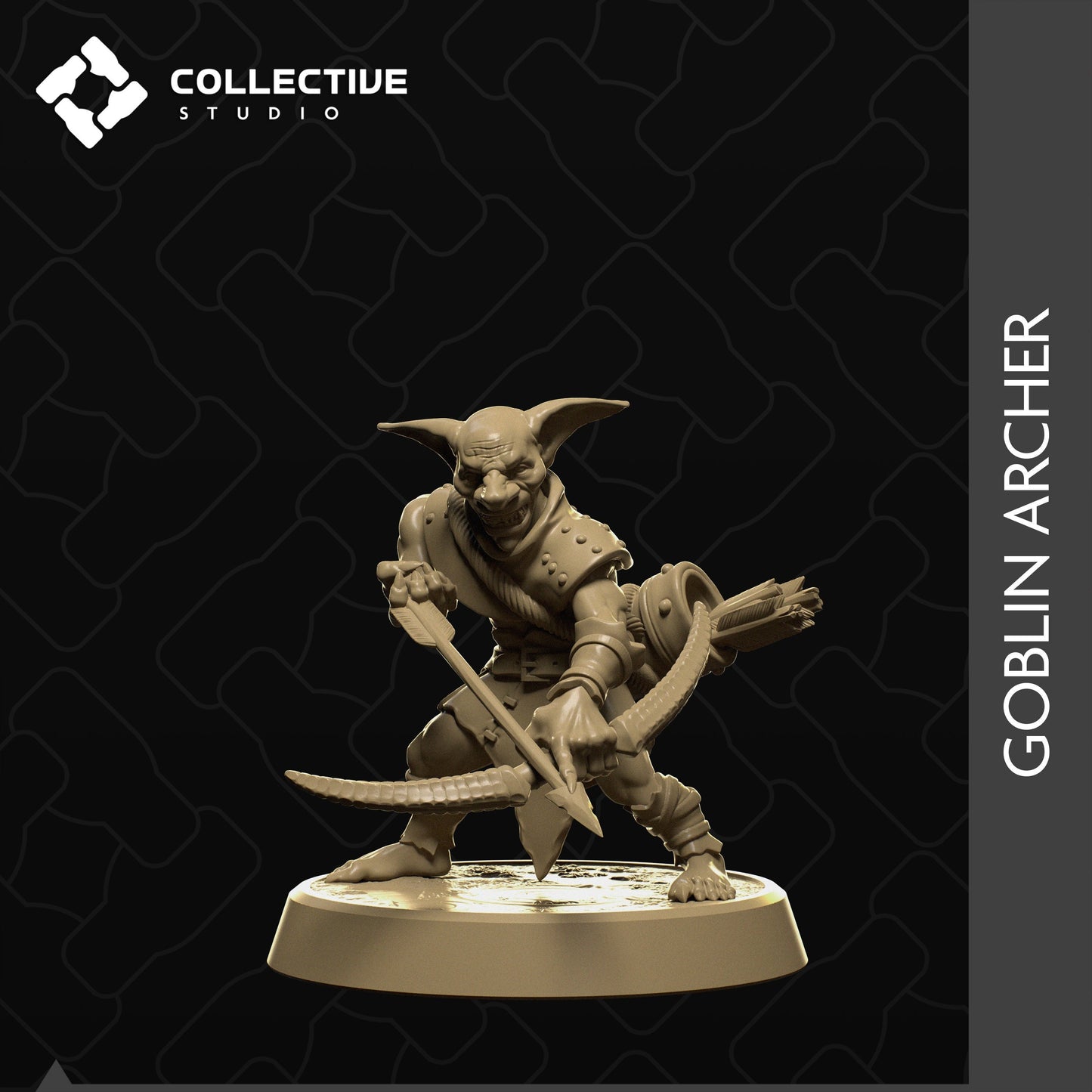 Goblin Archer | Tabletop Gaming Mini or Display Figure | Collective Studio