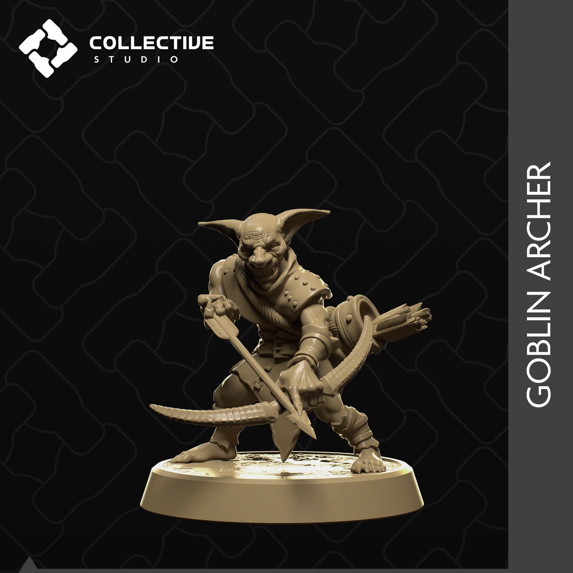 Goblin Archer | Tabletop Gaming Mini or Display Figure | Collective Studio