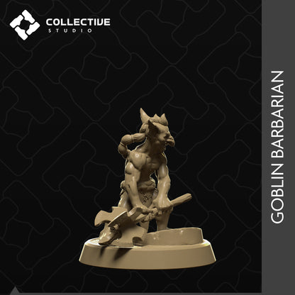 Goblin Barbarian | Tabletop Gaming Mini or Display Figure | Collective Studio